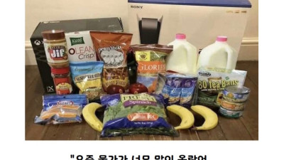 미국 물가가 너무 오른것을 한탄하는 네티즌