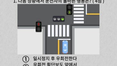 운전자 97%가 틀리는 사거리 우회전 문제.jpg