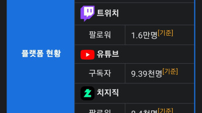 팔로워 1.6만명 버튜버 광고단가 수준