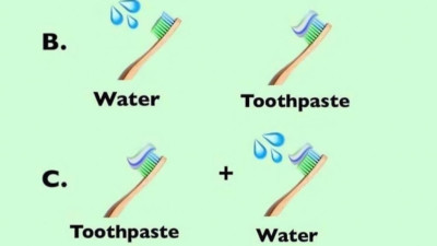 사람마다 다르다는 칫솔에 치약 바르는 순서.jpg