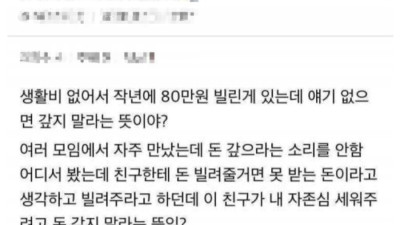 돈 빌리는 사람들 특징