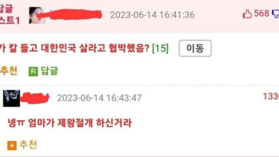 누가 대한민국에서 살라고 칼들고 협박했음?