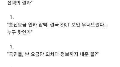 SKT 보안사고, “저렴한 통신요금”이 일을 키웠다.